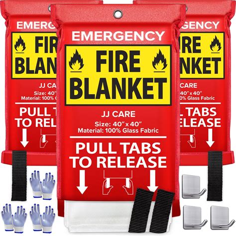 Amazon.com: Emergency Fire Blanket for Home and Kitchen Fire Extinguishers for the House (2 Pack ...