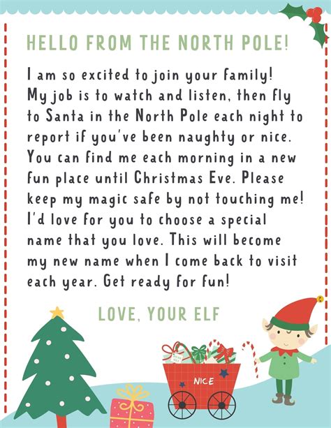 Elf On The Shelf Introduction Letter Free Printable - Printable Form ...