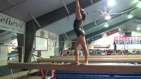 USAG Level 2 Gymnastics Beam Routine - YouTube