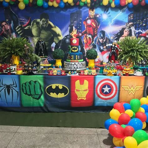 Avengers Birthday Party | Avengers theme birthday, Avengers birthday party decorations, Avenger ...