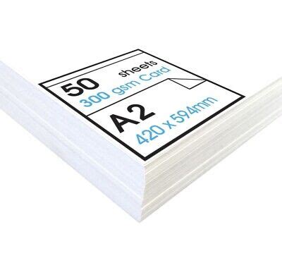 A2 Premium Thick White 300gsm Craft Printing Card x 50 Sheets | eBay