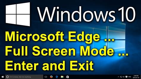 ️ Windows 10 - Microsoft Edge - Full Screen Mode - Enter and Exit Full ...