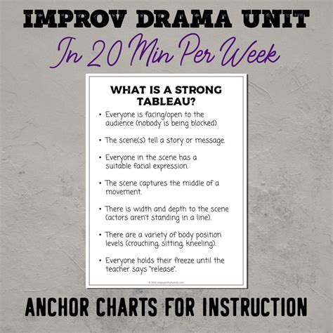 Tableau Drama Lessons - Drama In 20 Min Per Week - Improv Unit For ...