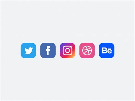 Minimal Social Media Icons 2018