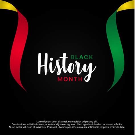 Black History Month Vector Design for Banner or Background Stock Vector - Illustration of ...