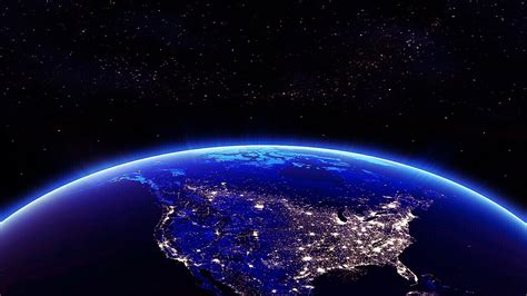 Free download | HD wallpaper: Earth North America In The Night View From Space 4k Wallpaper For ...