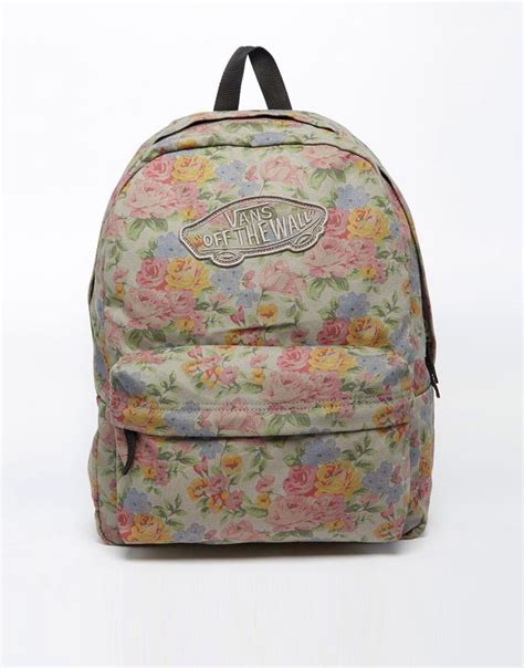 Vans | Vans Realm Backpack in Floral Print at ASOS | Backpacks, Bag accessories, Floral prints