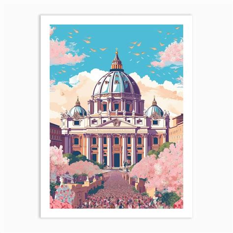 St Peters Basilica Vatican Art Print by The Art of Adventure - Fy