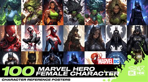 ArtStation - 100 Marvel & DC Female Characters Posters |8K Reference ...