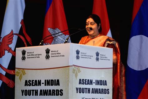 Sushma Swaraj at ASEAN-India Youth Awards