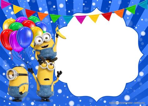 Free Printable Minions Invitation Templates | Minion invitation, Minion card, Minion birthday ...