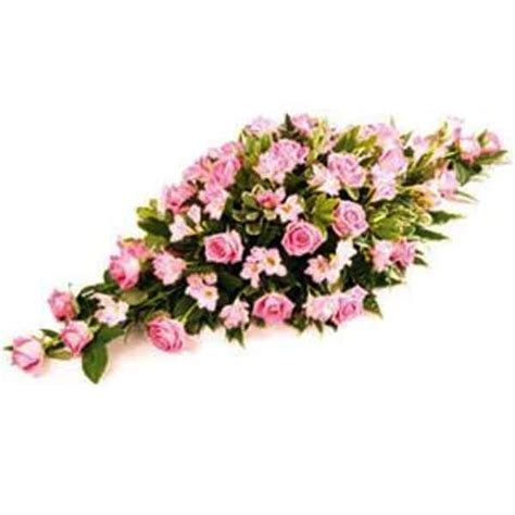 Pink Casket Spray - Hollowpark Florists