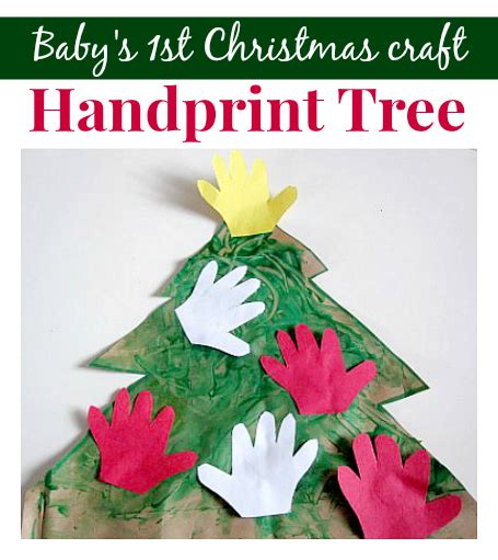 Handprint Christmas Tree {Baby's 1st Christmas Craft} - No Time For ...