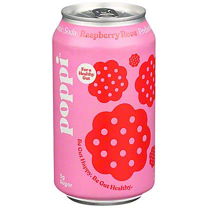 Poppi Raspberry Rose Prebiotic Soda, 12 oz | Central Market - Really ...