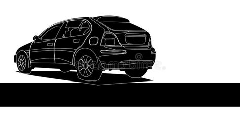 Car stock illustration. Illustration of cover, blackwhite - 159752386