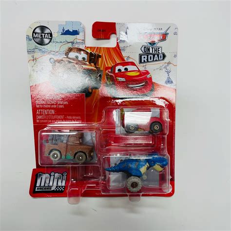 Disney Pixar Cars Mini Racers 3 Pack - Road Trip Park - Walmart.com