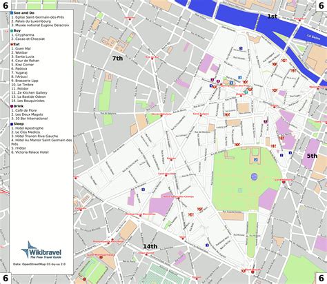 File:Paris 6th arrondissement map with listings.png - Wikitravel Shared