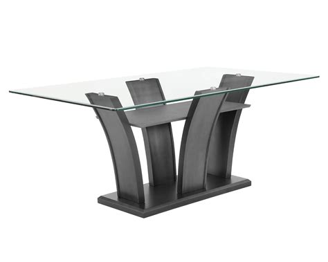 Crown Mark Camelia 1216DVT-4272-GL Contemporary Dining Table with Glass Top | Value City ...