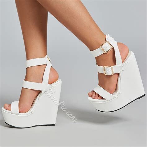 Shoespie Buckle Wedges Heel Sexy Dress Sandals- Shoespie.com