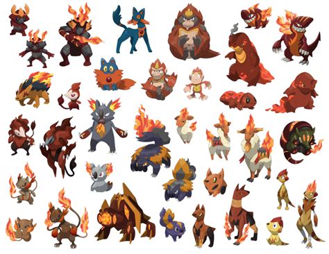 All fire | Pet monsters, Pokemon, Fantasy monster