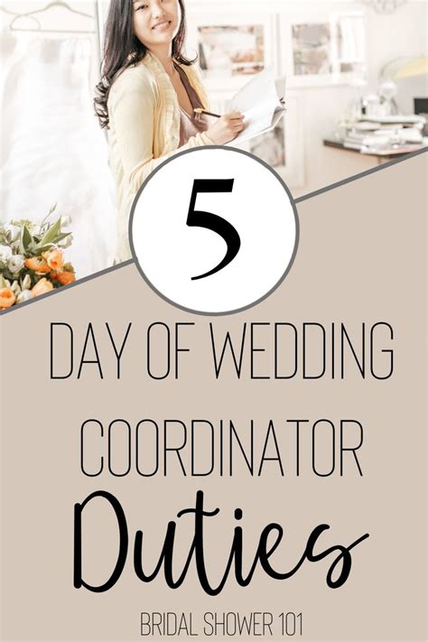 5 Day Of Wedding Coordinator Duties | Wedding coordinator duties, Wedding coordinator, Wedding ...