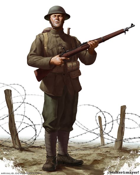 WW1 American Expeditionary Forces Soldier - Artwork : RJ Palmer : Free ...