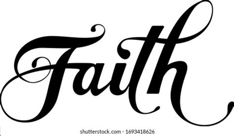 Faith Custom Calligraphy Text Stock Vector (Royalty Free) 1693418626 ...