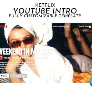 Netflix Youtube Intro Canva Template Fully Customizable Step-by-step ...