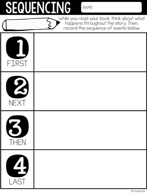 Sequencing Graphic Organizer (Freebie).pdf | Graphic organizers, Interactive science notebook ...