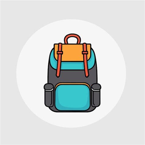 Premium Vector | Backpack drawing cartoon illustration vector design