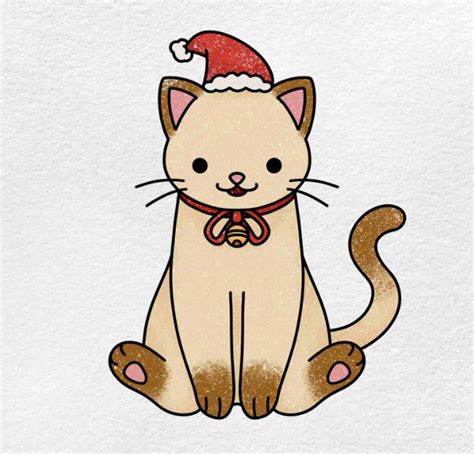 35 Christmas Cat Drawing to Blow Your Kid’s Boredom Away – Loveable