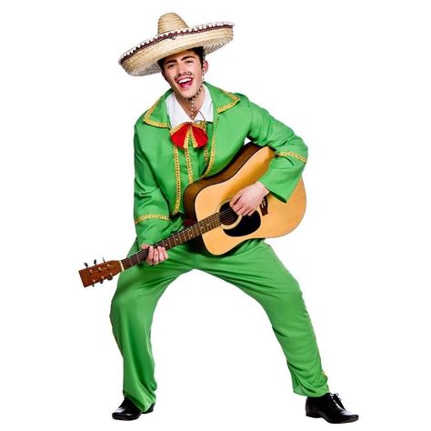 Mexican Party Mens Fancy Dress Costume Mexico Mascot Dancer Adults XL ...