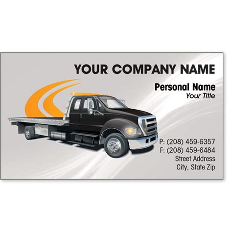 Towing Business Cards Templates