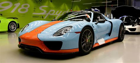 Say Hello to a Gulf Themed Porsche 918 Spyder - GTspirit