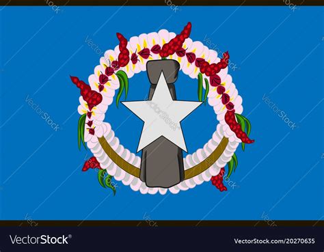 Flag of northern mariana islands usa saipan Vector Image