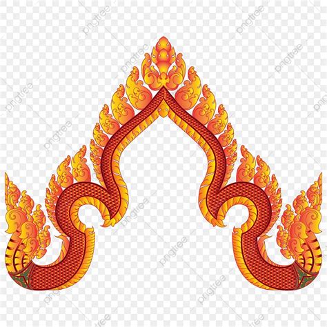 Kbach Khmer Dragon Pattern Vector Image