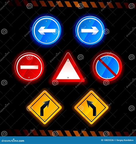 Vector road signs stock vector. Illustration of graphic - 10825536