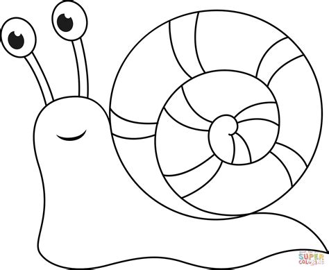 Cute Snail coloring page | Free Printable Coloring Pages