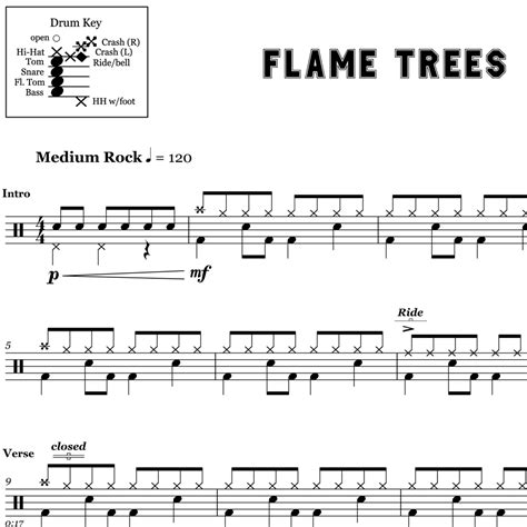 Flame Trees - Cold Chisel - Drum Sheet Music | OnlineDrummer.com