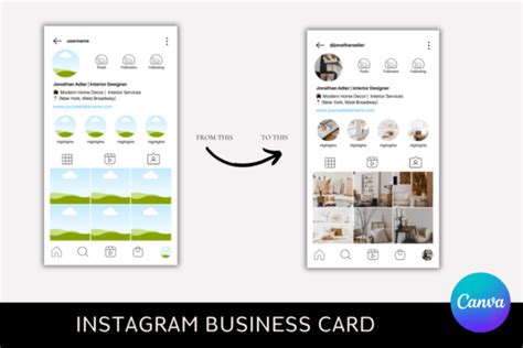 Instagram Business Card Template Graphic by Haffa Studio · Creative Fabrica