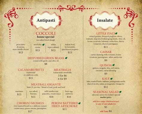 Tony's Pizza Napoletana Menu - Urbanspoon/Zomato