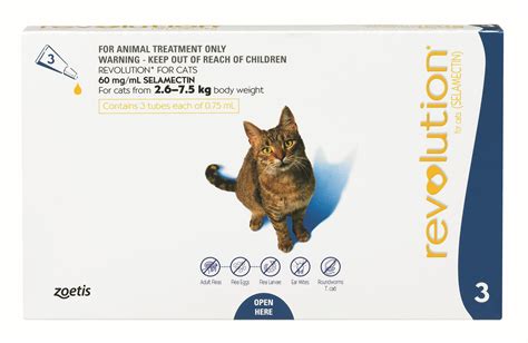 Revolution Flea Treatment for Cats - Cat-Flea & Worm-Flea Treatments ...