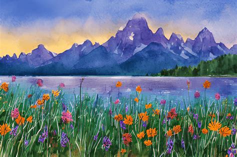 Grand Teton Sunrise · Creative Fabrica