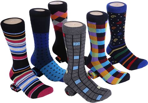 Marino Mens Dress Socks - Fun Colorful Socks for Men - Cotton Funky ...