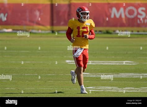 Kansas City Chiefs quarterback Shane Buechele runs during NFL football ...