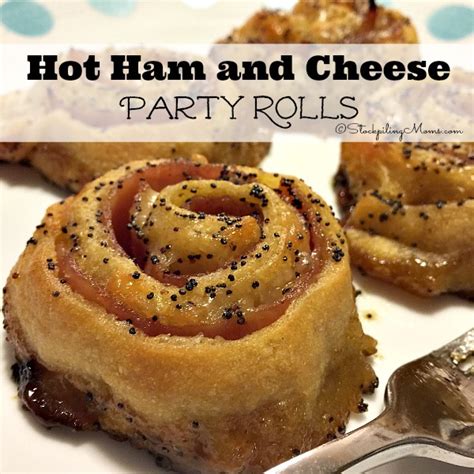 Hot Ham and Cheese Party Rolls