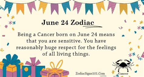 June 24 Zodiac is Cancer, Birthdays and Horoscope - ZodiacSigns101