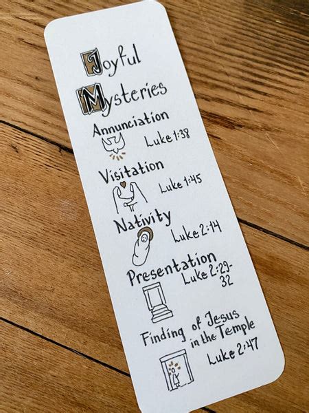 Scriptural Rosary for Children Bookmarks – Mustard Seed Training