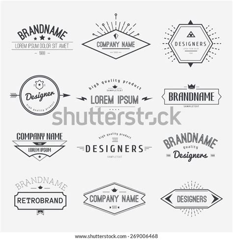 Vintage Logo Set Retro Design Elements Stock Vector (Royalty Free ...