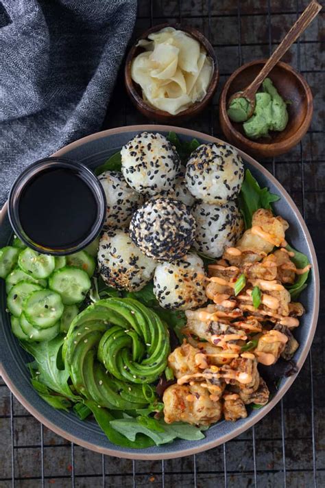 Scrumptious Vegan Sushi Bowl Ideas (6 dipping sauces) - simplyceecee.co | Vegan sushi, Sushi ...